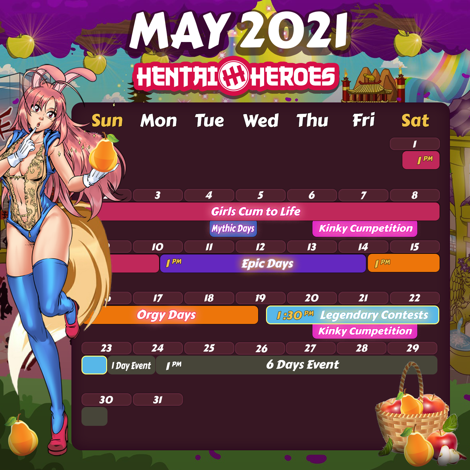 Calendar May 21 Announcements Hentai Heroes